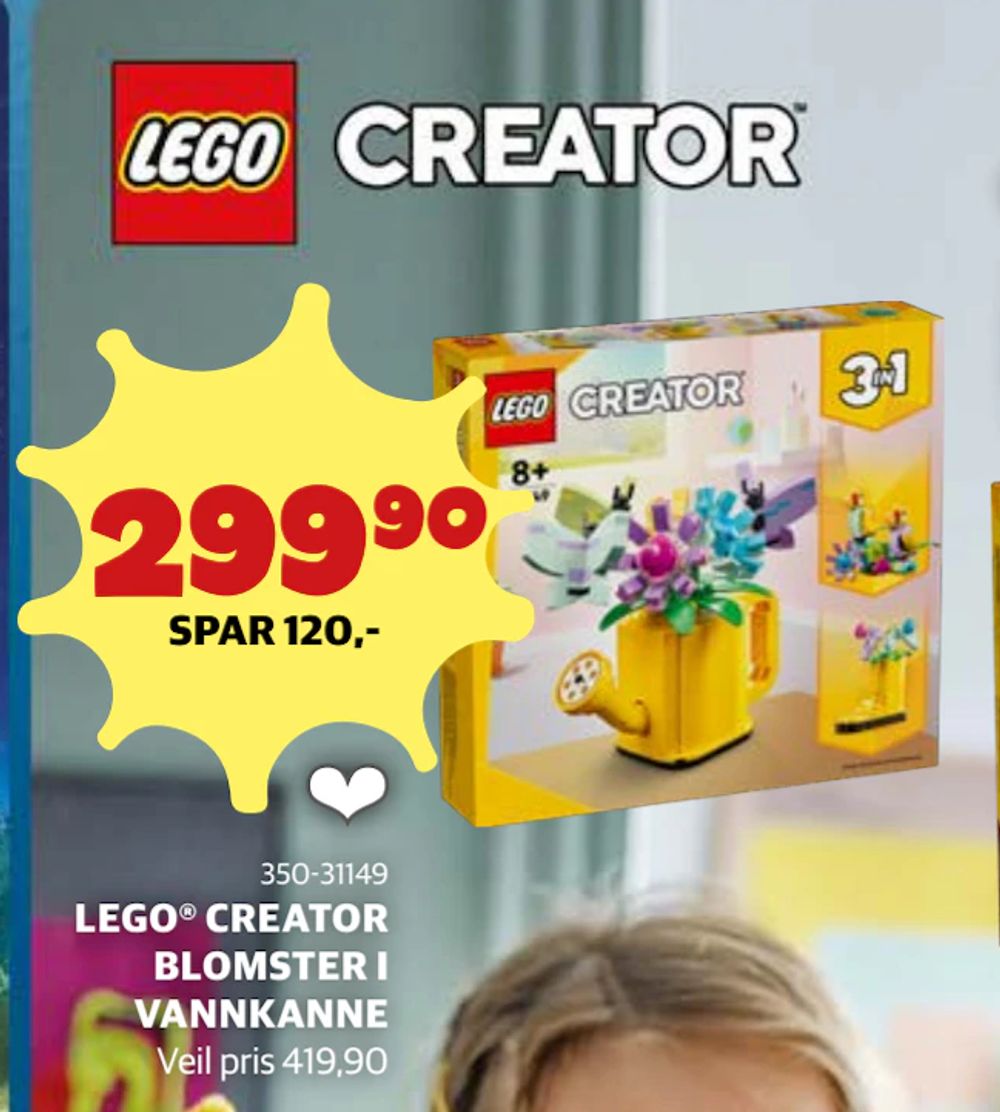 Tilbud på LEGO® CREATOR BLOMSTER I VANNKANNE fra Lekia til 299,90 kr