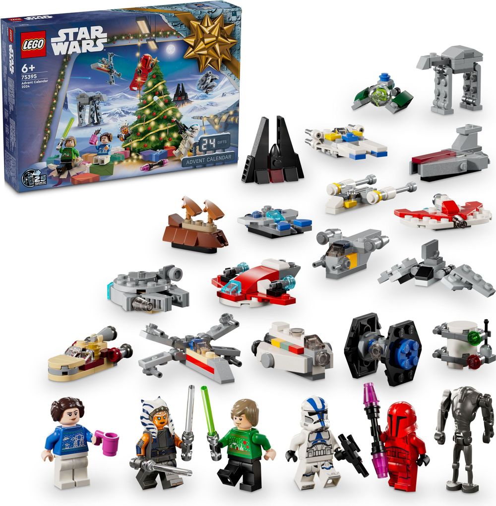 Tilbud på LEGO Star Wars 75395 Julekalender 2024 fra ComputerSalg til 219 kr.