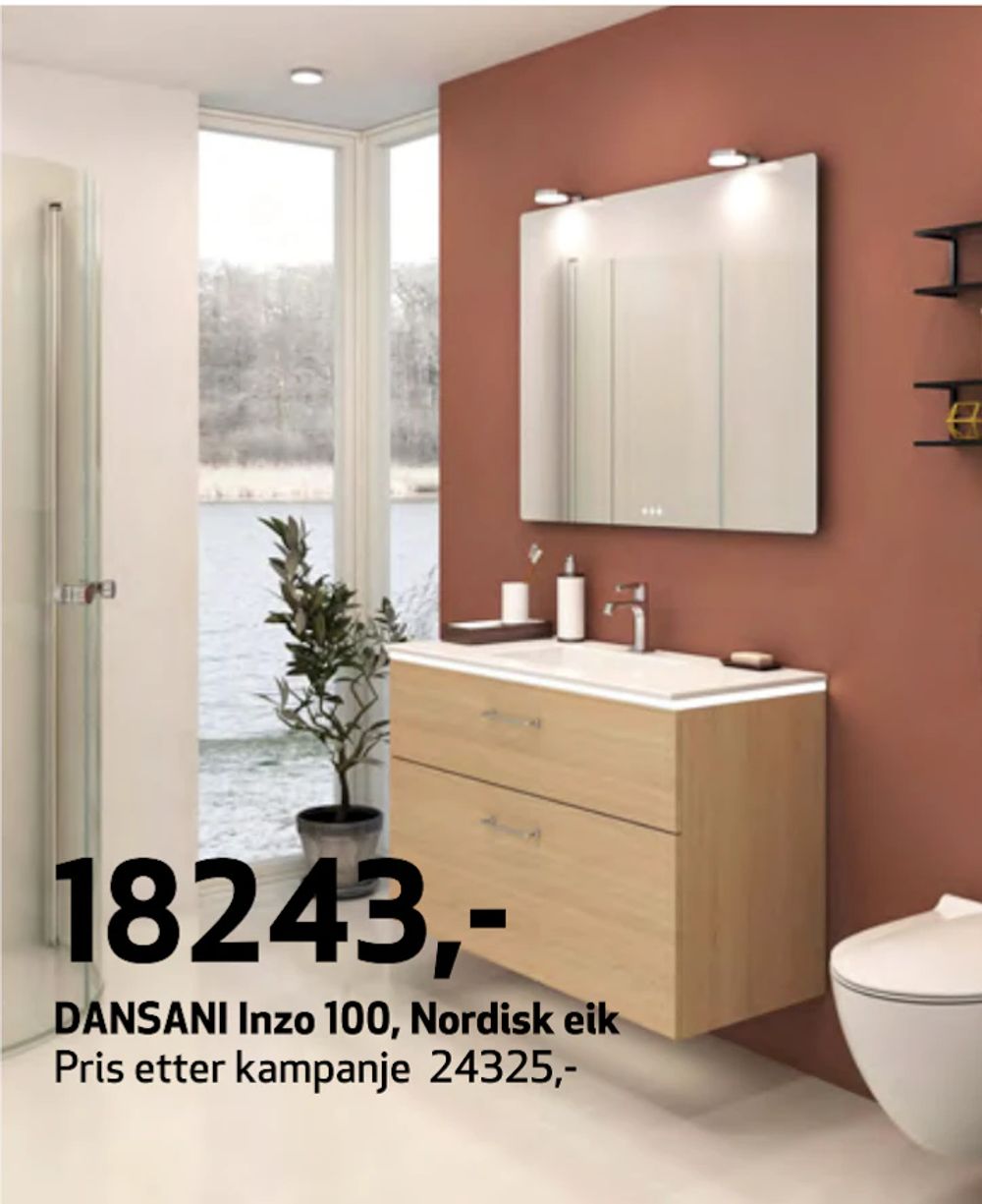 Tilbud på DANSANI Inzo 100, Nordisk eik fra Flisekompaniet til 18 243 kr