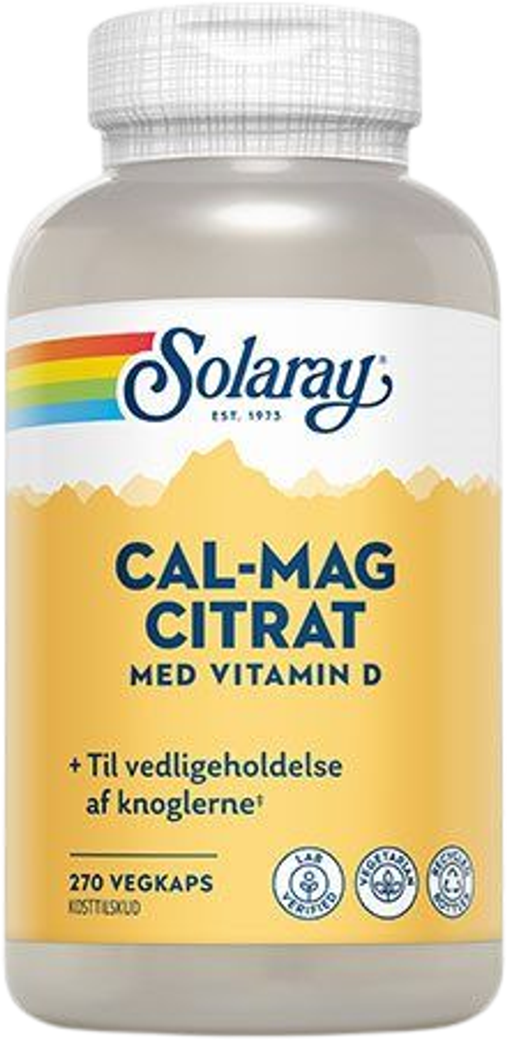 Tilbud på Calcium Magnesium Citrat m. D-vit. (Solaray) fra Helsam til 289,95 kr.