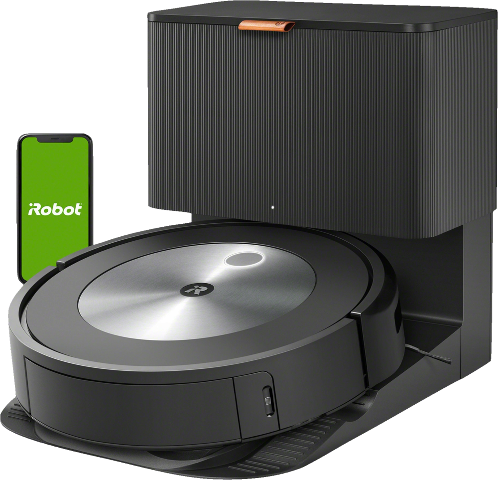 Tilbud på iRobot Roomba J7+robotstøvsuger (grå) fra Elgiganten til 3.799 kr.