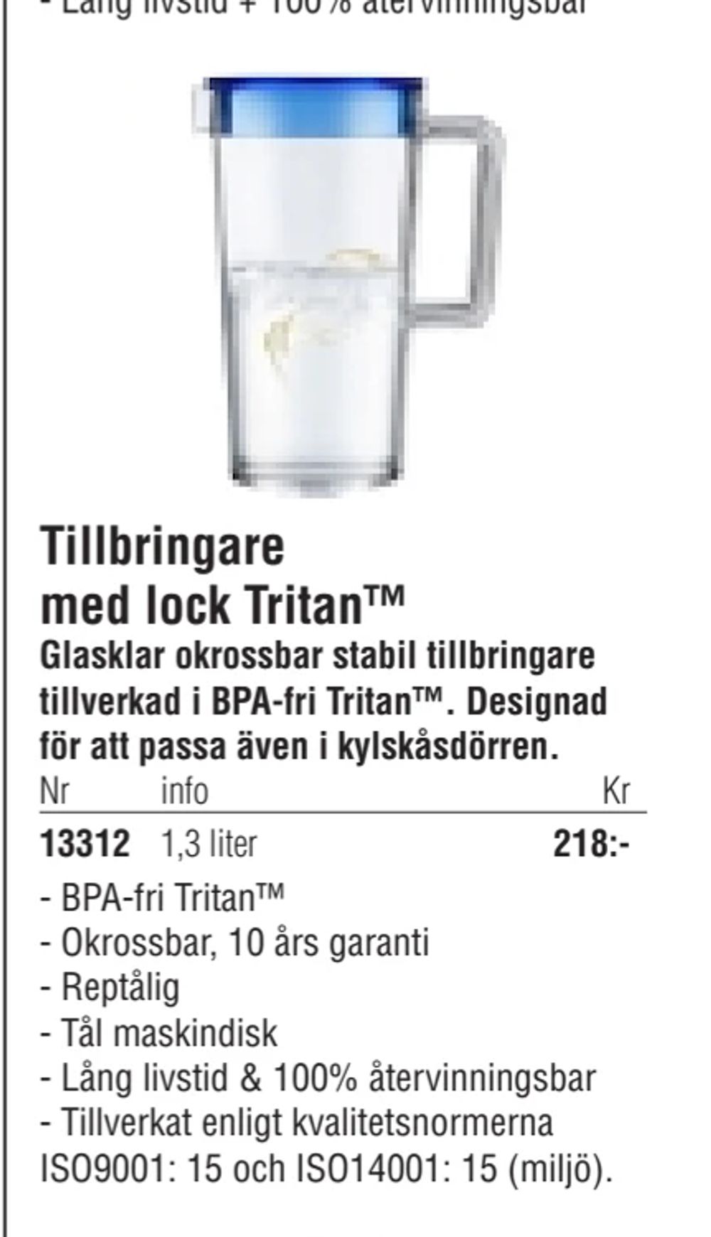 Erbjudanden på Tillbringare med lock Tritan™ från Erlandsons Brygga för 218 kr