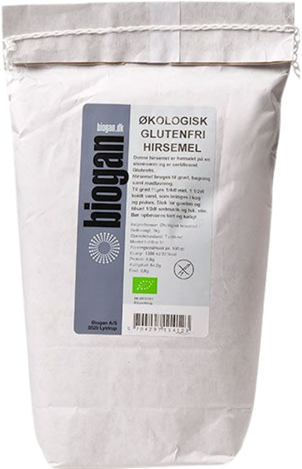 Tilbud på Hirsemel glutenfri Øko (Biogan) fra Helsam til 53,95 kr.