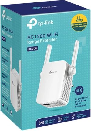 TP-Link RE305 AC1200 Wi-Fi Range Extender  - WiFi-rækkeviddeforlænger - GigE - Wi-Fi 5 - 2.4 GHz / 5 GHz