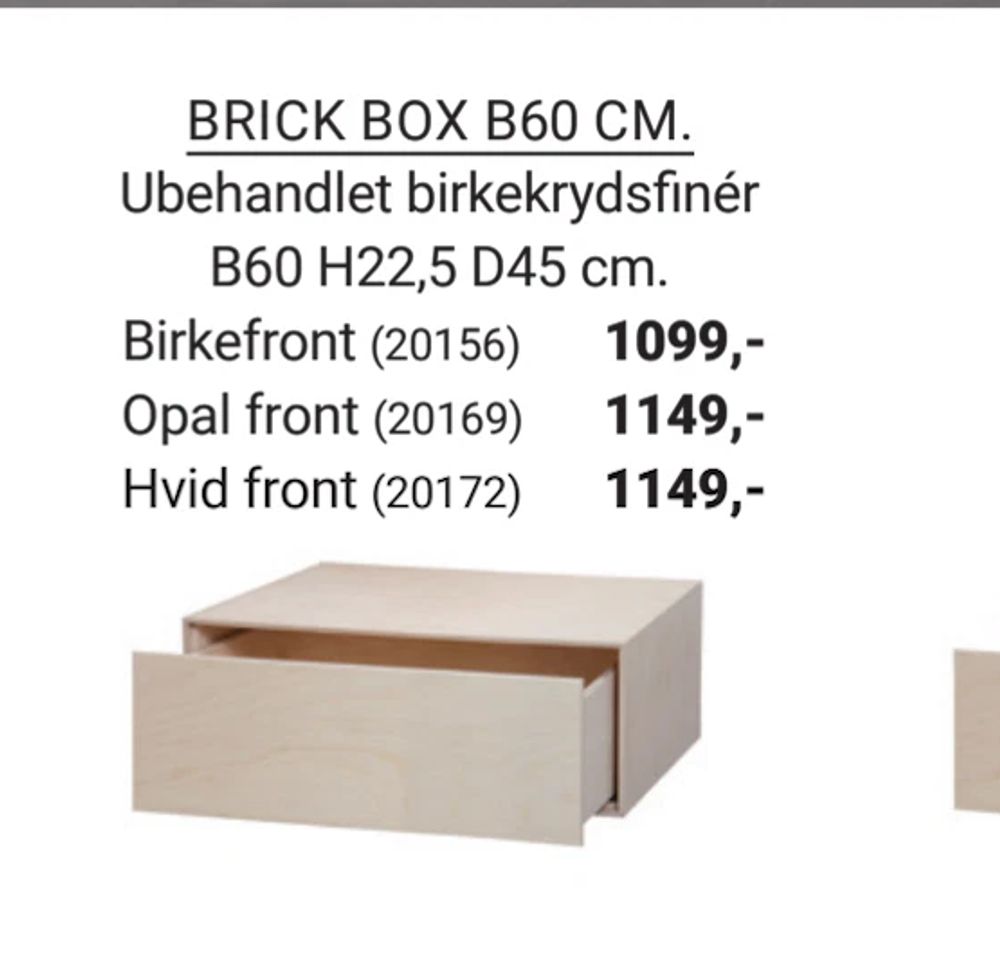 Tilbud på BRICK BOX B60 CM fra Trævarefabrikernes Udsalg til 1.099 kr.