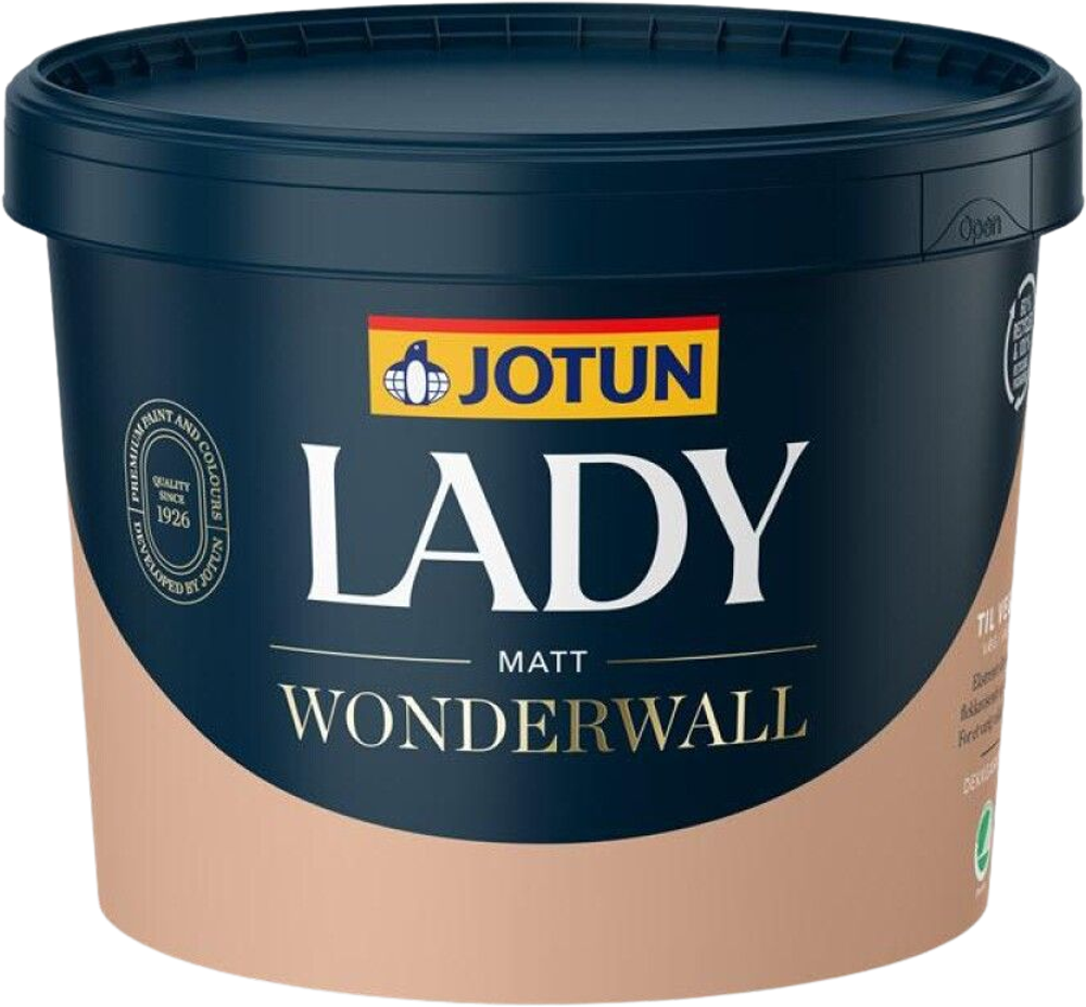 Erbjudanden på Väggfärg Jotun Lady Wonderwall Vit Bas 9L (JOTUN) från BAUHAUS för 1 595 kr