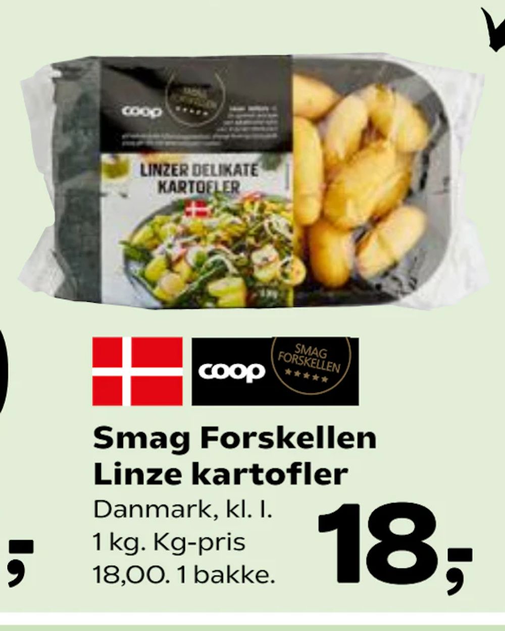 Tilbud på Smag Forskellen Linze kartofler fra SuperBrugsen til 18 kr.