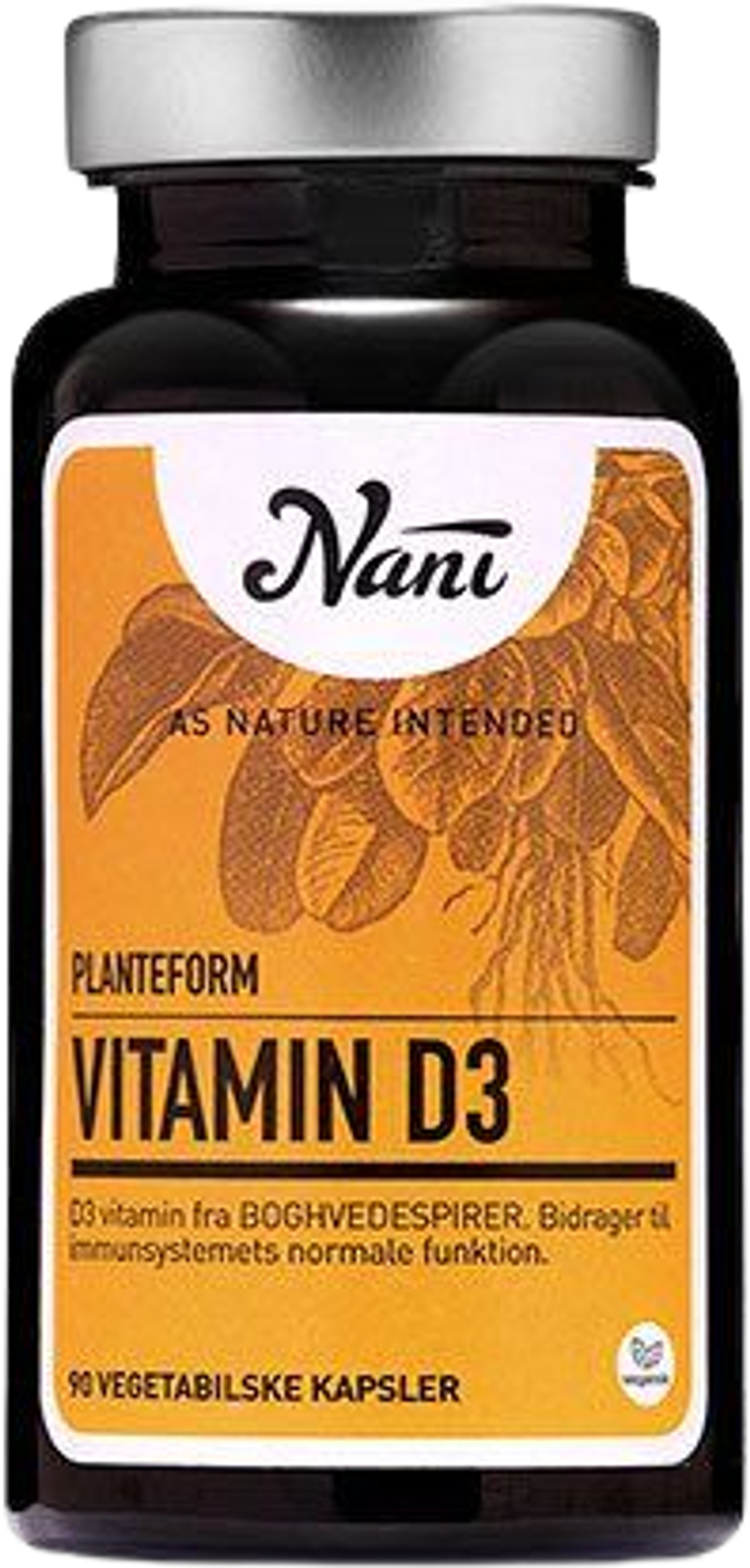 Tilbud på Vitamin D3 på planteform (Nani) fra Helsam til 99,95 kr.