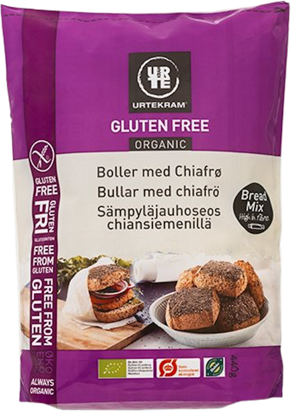 Tilbud på Bagemix til boller m chiafrø Øko (Urtekram) fra Helsam til 35,95 kr.