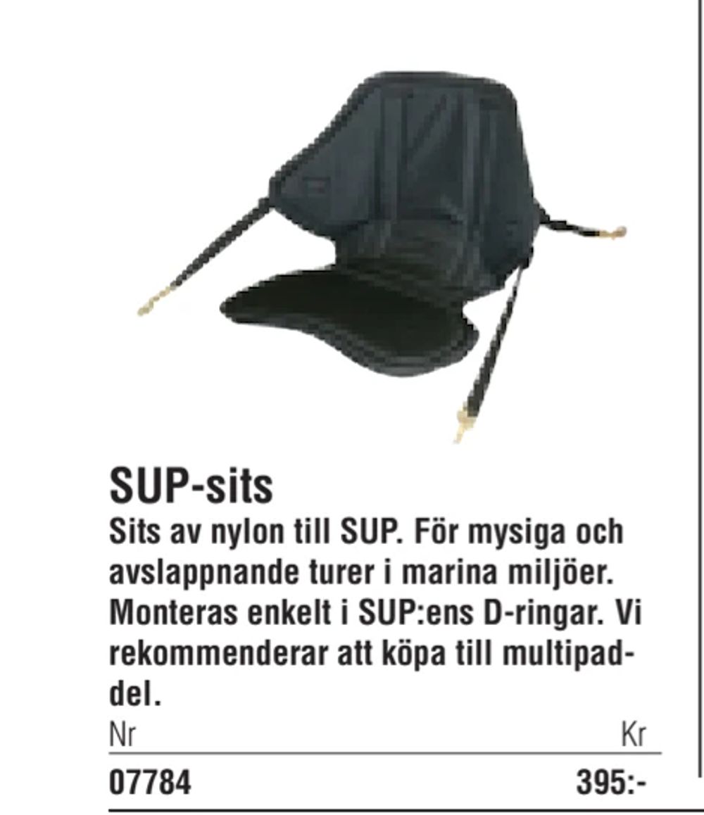 Erbjudanden på SUP-sits från Erlandsons Brygga för 395 kr