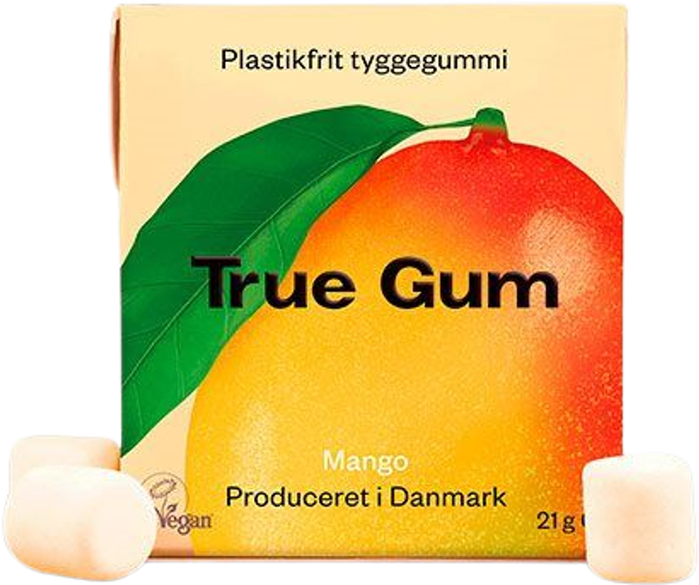 Tilbud på Tyggegummi Mango (True Gum) fra Helsam til 17,95 kr.