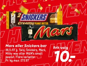 Mars eller Snickers bar