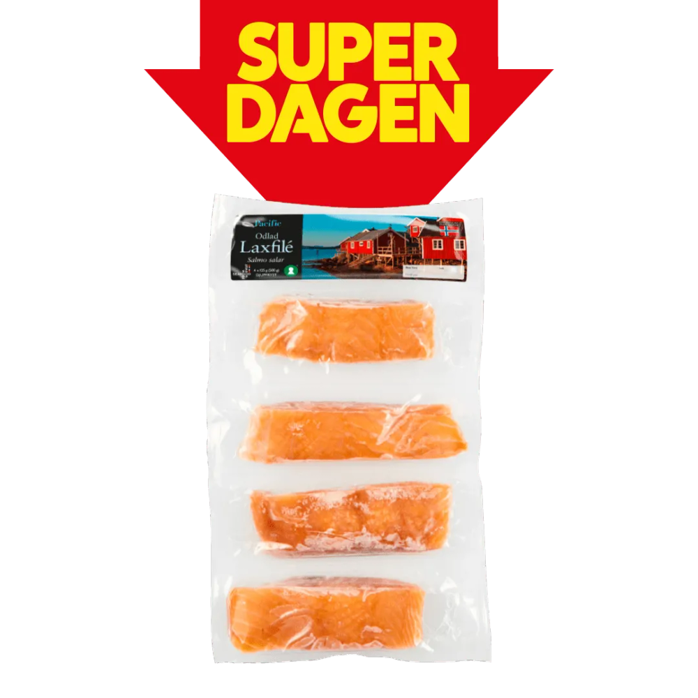 Erbjudanden på Laxfilé (Pacific) från ICA Supermarket för 69 kr