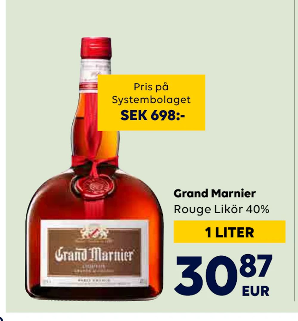 Erbjudanden på Grand Marnier från Bordershop för 30,87 €