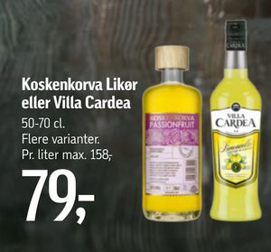 Koskenkorva Likør eller Villa Cardea