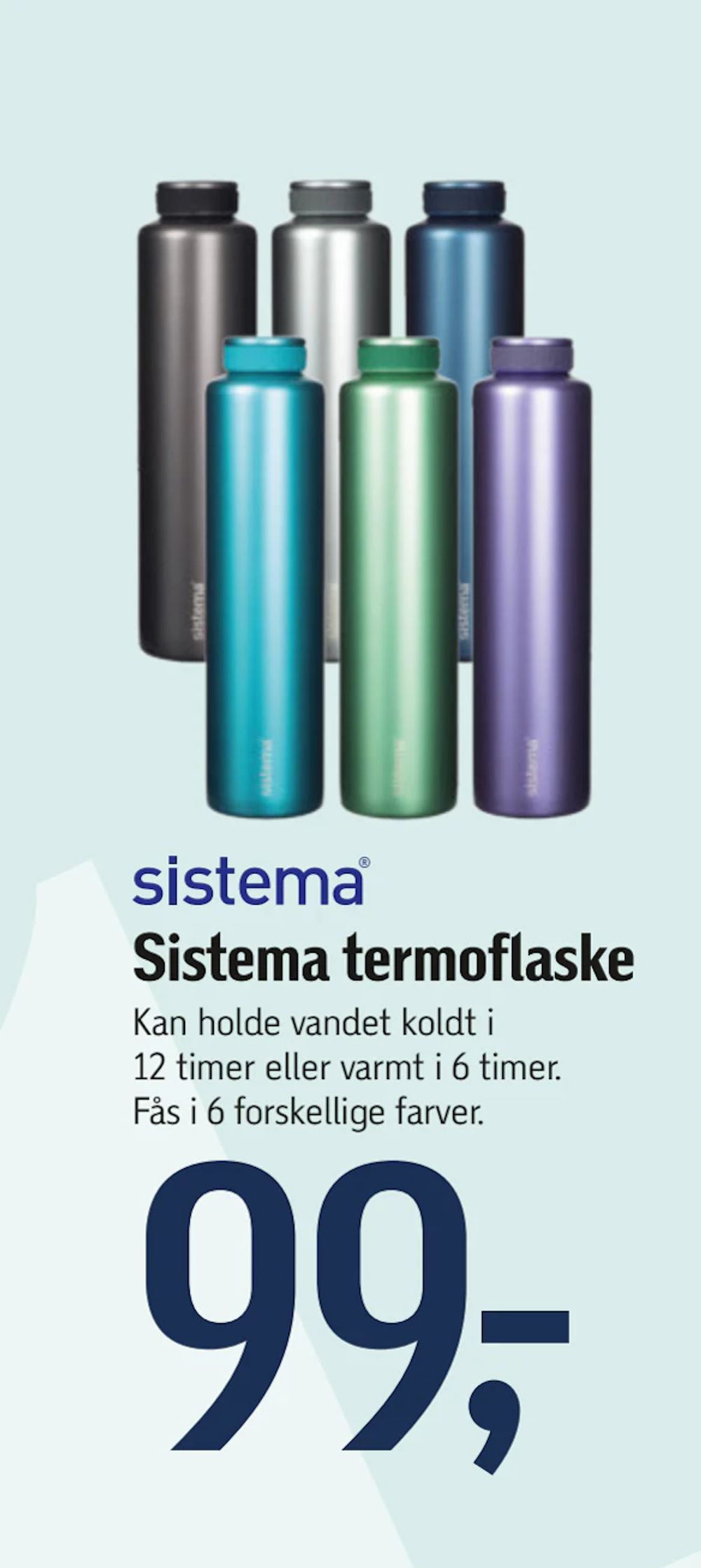 Tilbud på Sistema termoflaske fra føtex til 99 kr.