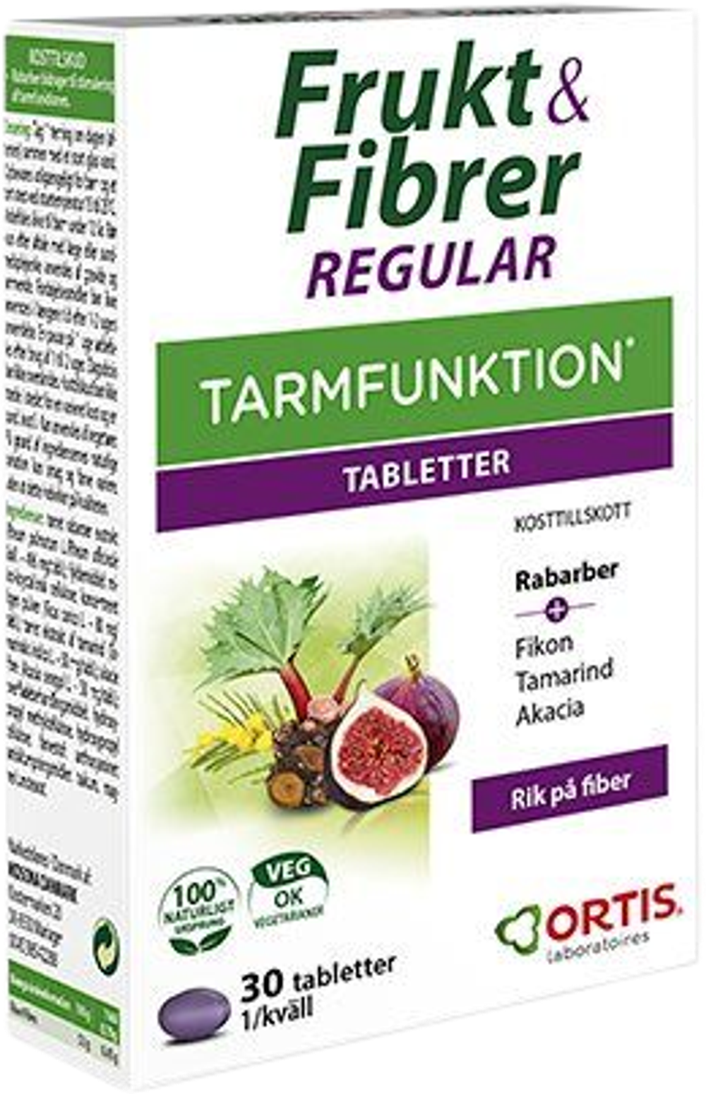 Tilbud på Frugt & Fibre tabletter (Ortis) fra Helsam til 108 kr.