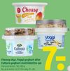 Cheasy skyr, Yoggi yoghurt eller Cultura yoghurt med müsli to-go