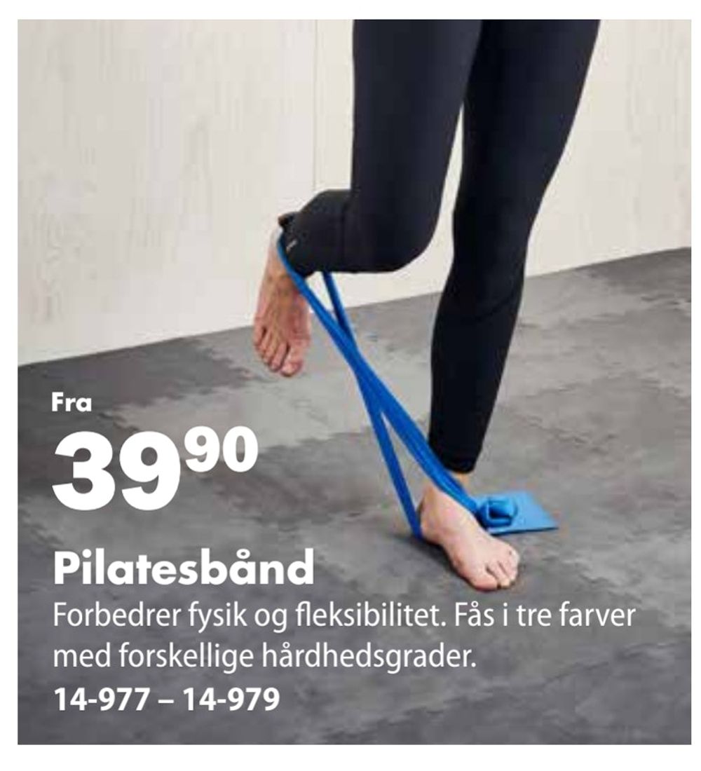 Deals on Pilatesbånd from Biltema at 39,90 kr.