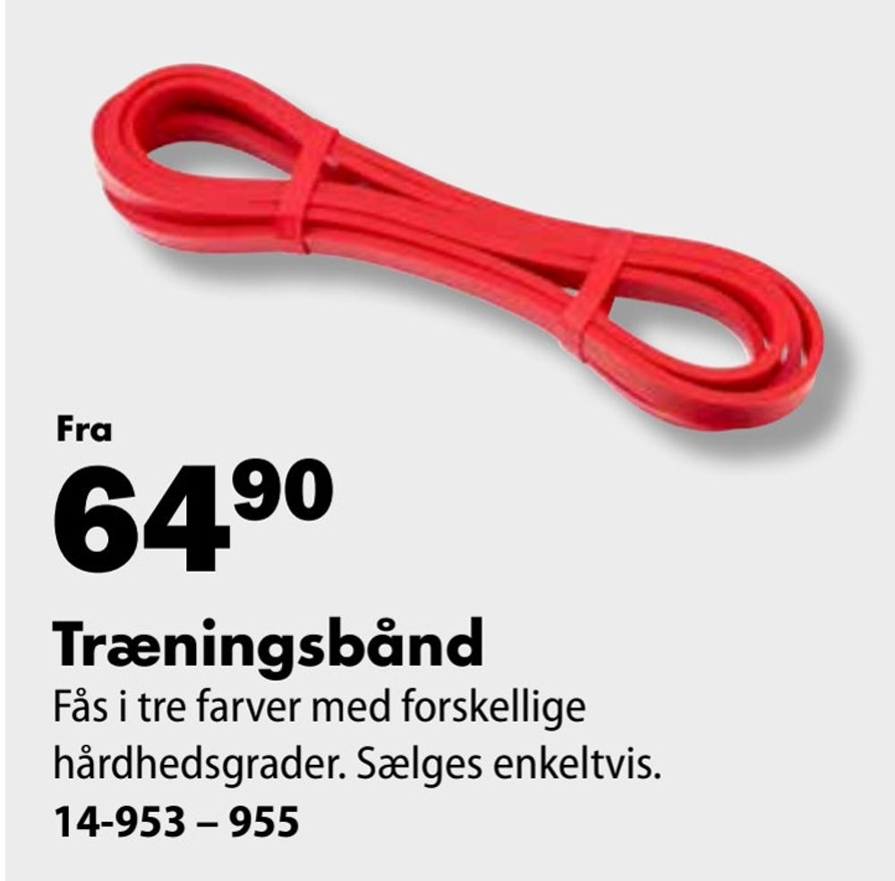 Deals on Træningsbånd from Biltema at 64,90 kr.