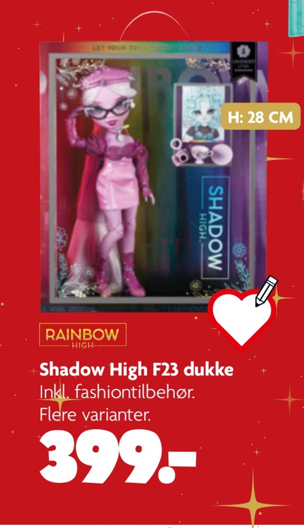 Deals on Shadow High F23 dukke from BR at 399 kr.