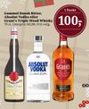 Gammel Dansk Bitter, Absolut Vodka eller Grant's Triple Wood Whisky