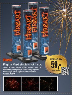 Flighty Maxi single shot 4 stk