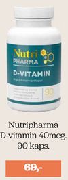 Nutripharma D-vitamin 40mcg