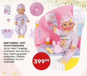 Baby born® - soft touch pigedukke