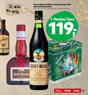 Fernet-Branca Bitter, Grand Marnier Rød eller Underberg Box