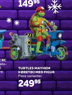 Turtles mayhem køretøj med figur