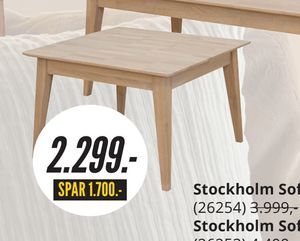 Stockholm Sofabord 80 x 80 cm