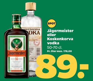 Jägermeister eller Koskenkorva vodka