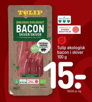 Tulip økologisk bacon i skiver