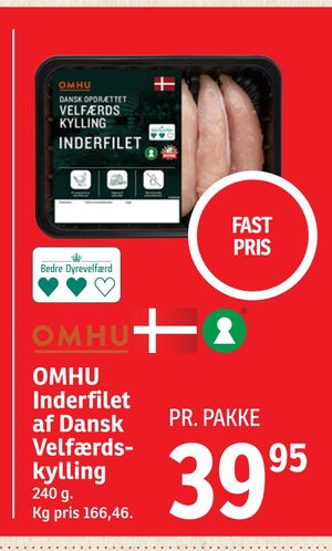 OMHU Inderfilet af Dansk Velfærdskylling