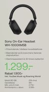 Sony On-Ear Headset WH-1000XM5B