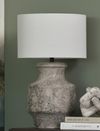TERRA bordlampe m/skjerm i keramikk 