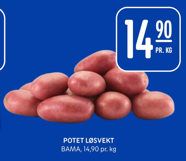 POTET LØSVEKT BAMA, 14,90 pr. kg