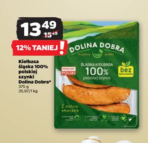 Kiełbasa śląska 100% polskiej szynki Dolina Dobra
