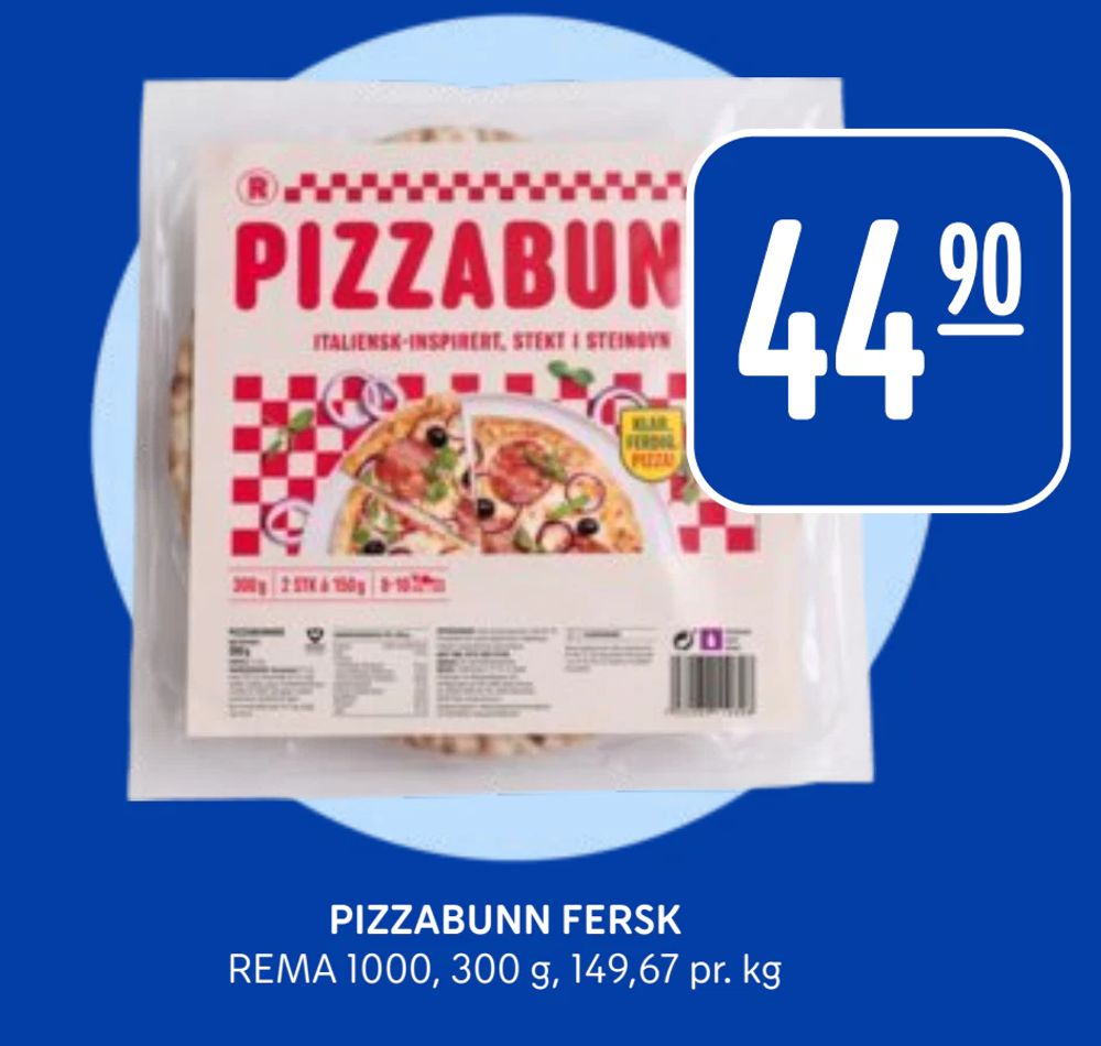 Pizzabunn Fersk