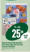 Royal Greenland Disko Bay Ekstra Store Kutter-Rejer eller First Price Panerede Fiskefileter
