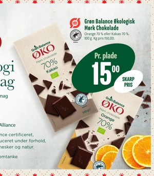 Grøn Balance Økologisk Mørk Chokolade