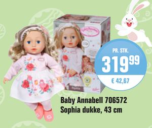 Baby Annabell 706572 Sophia dukke, 43 cm