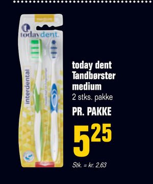 today dent Tandbørster medium