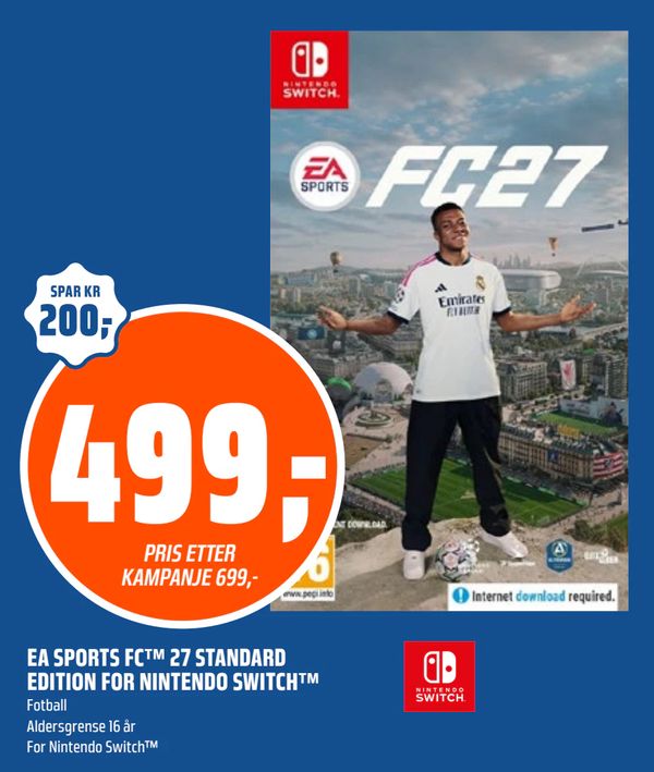 EA SPORTS FC™ 27 STANDARD EDITION FOR NINTENDO SWITCH™ Fotball Aldersgrense 16 år For Nintendo Switch™
