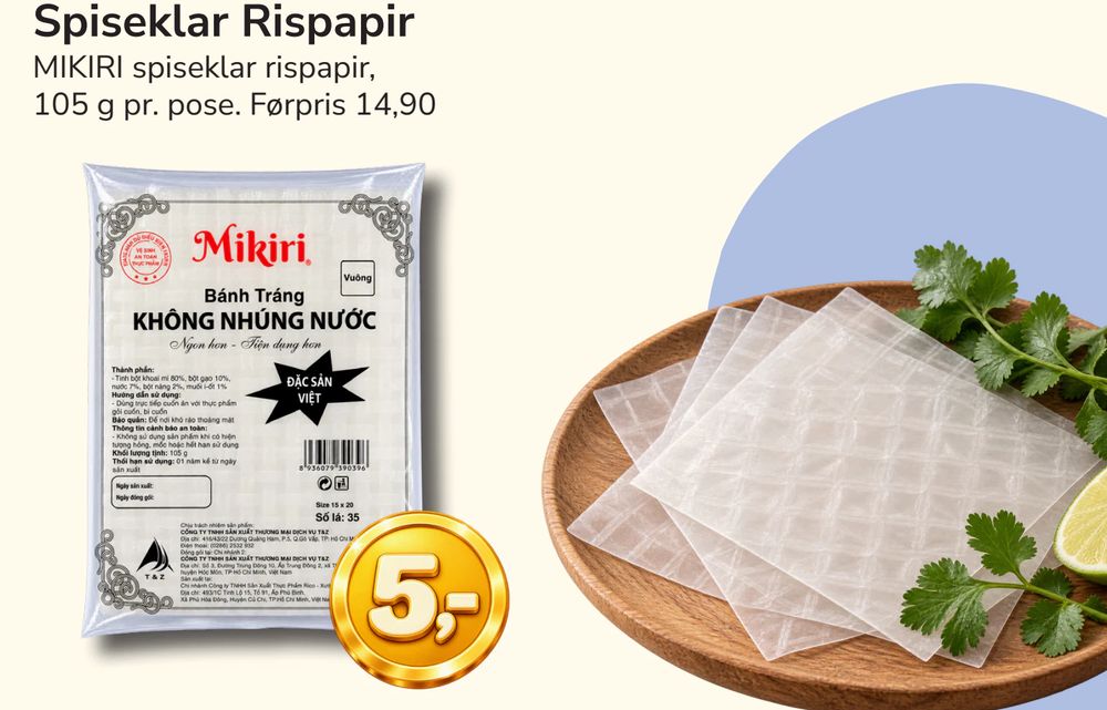 Spiseklar Rispapir