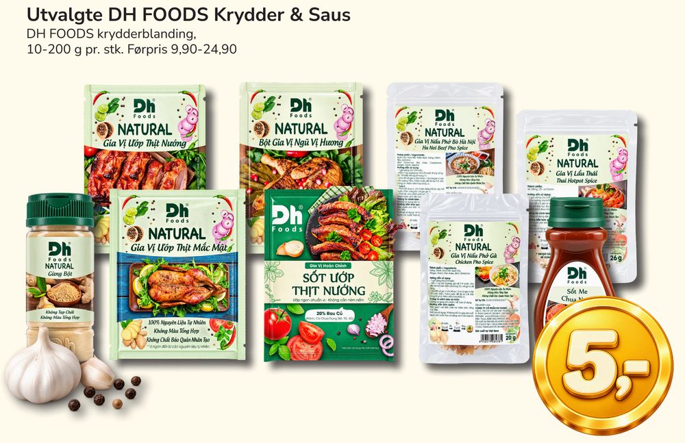 Utvalgte DH FOODS Krydder & Saus