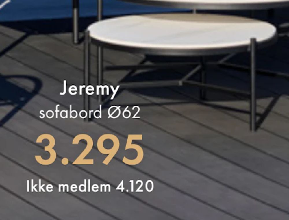 Tilbud på Jeremy sofabord Ø62 fra Fagmøbler til 4 120 kr