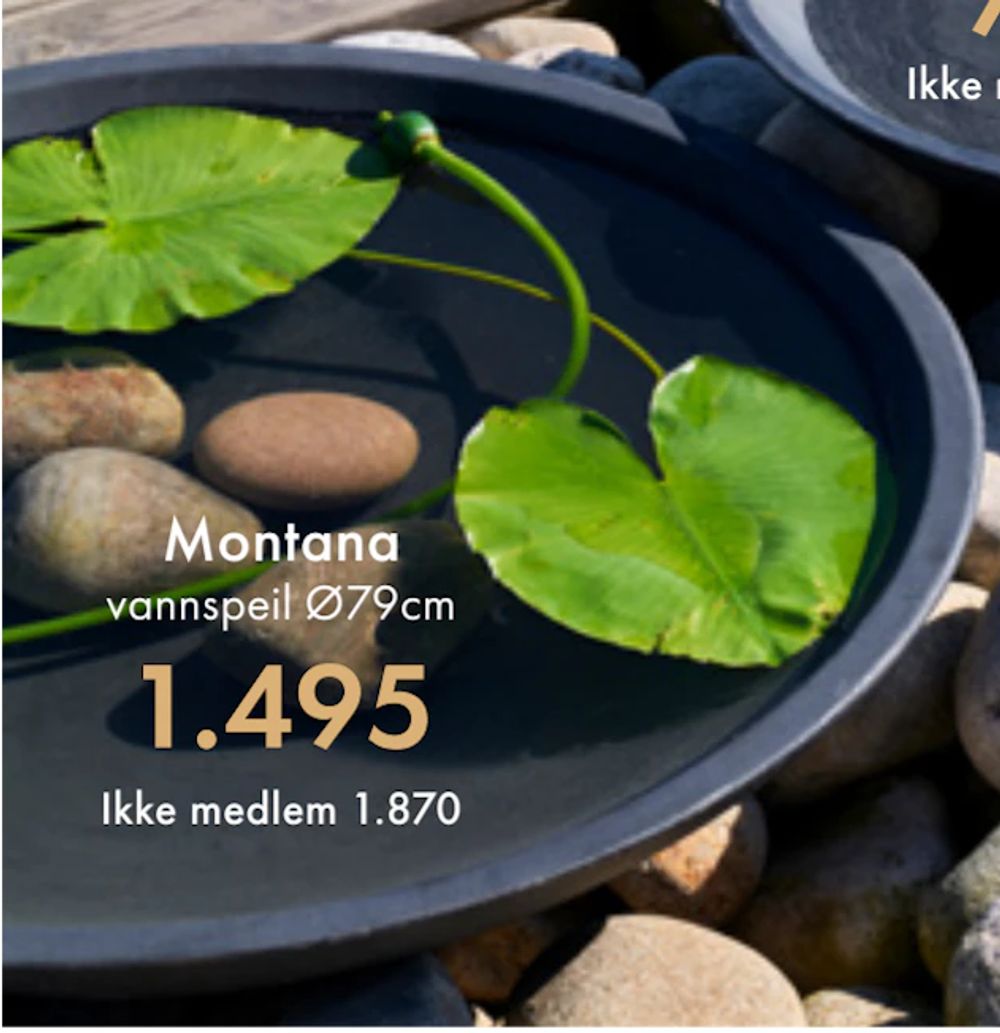 Tilbud på Montana vannspeil Ø79cm fra Fagmøbler til 1 870 kr