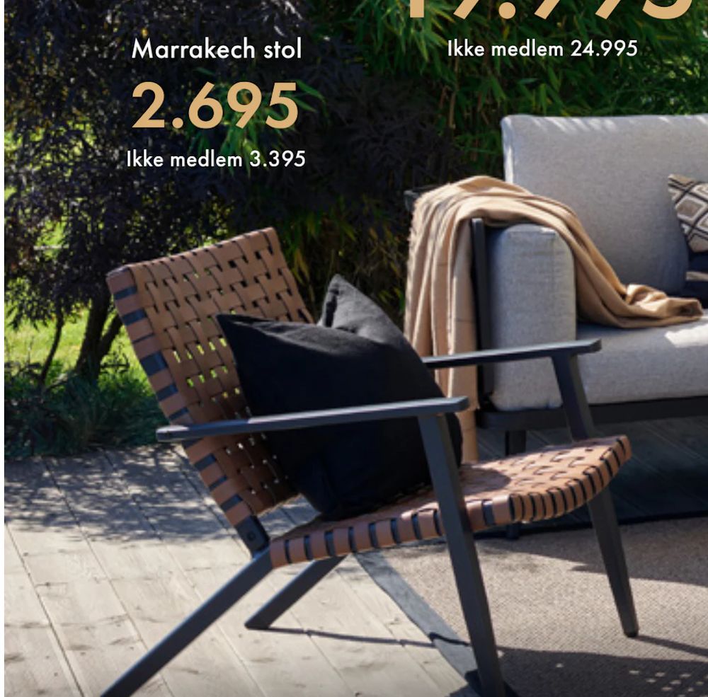 Tilbud på Marrakech stol fra Fagmøbler til 3 395 kr